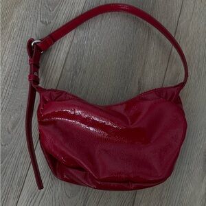 Zara Red Patent Shoulder Bag - Women
